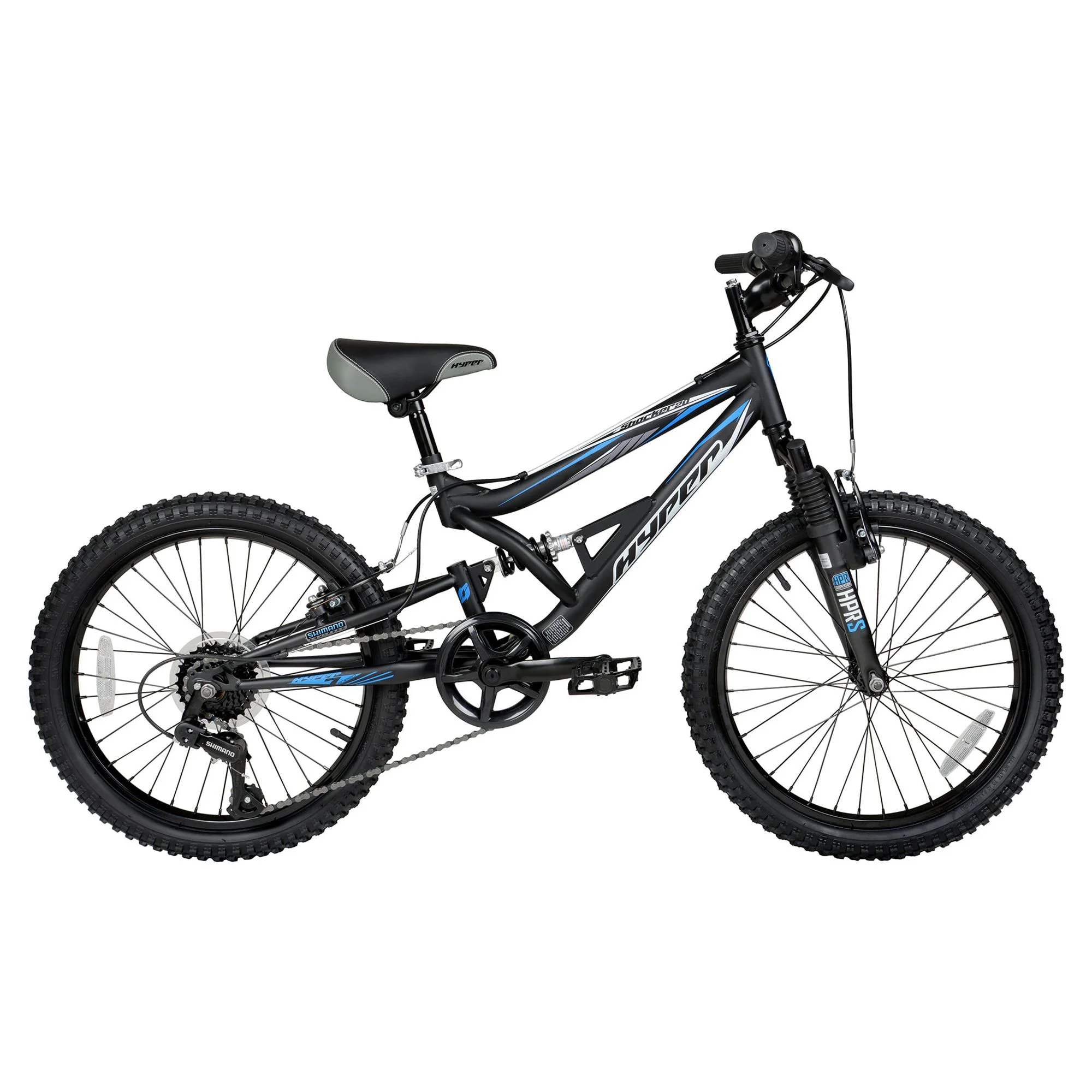 Hyper Bicycles 20" Boys Shocker Mountain Bike, Kids, Black, Recommended Age Group 8 to 13 Years Old
