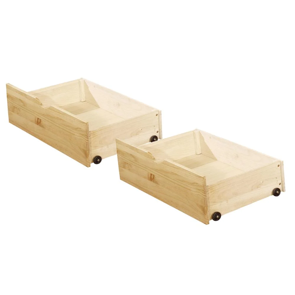 Bella Esprit Drawers for Solid Wood Platform Bed Frame - Set of 2 in Natural