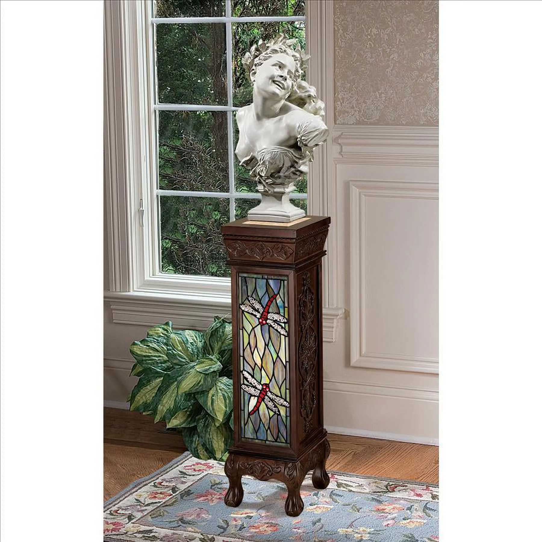 Design Toscano The Lord Raffles Winged Lion Buffet Table