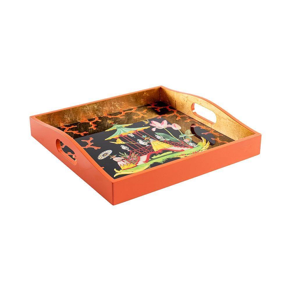 Caspari The Courtship Lacquer Square Tray