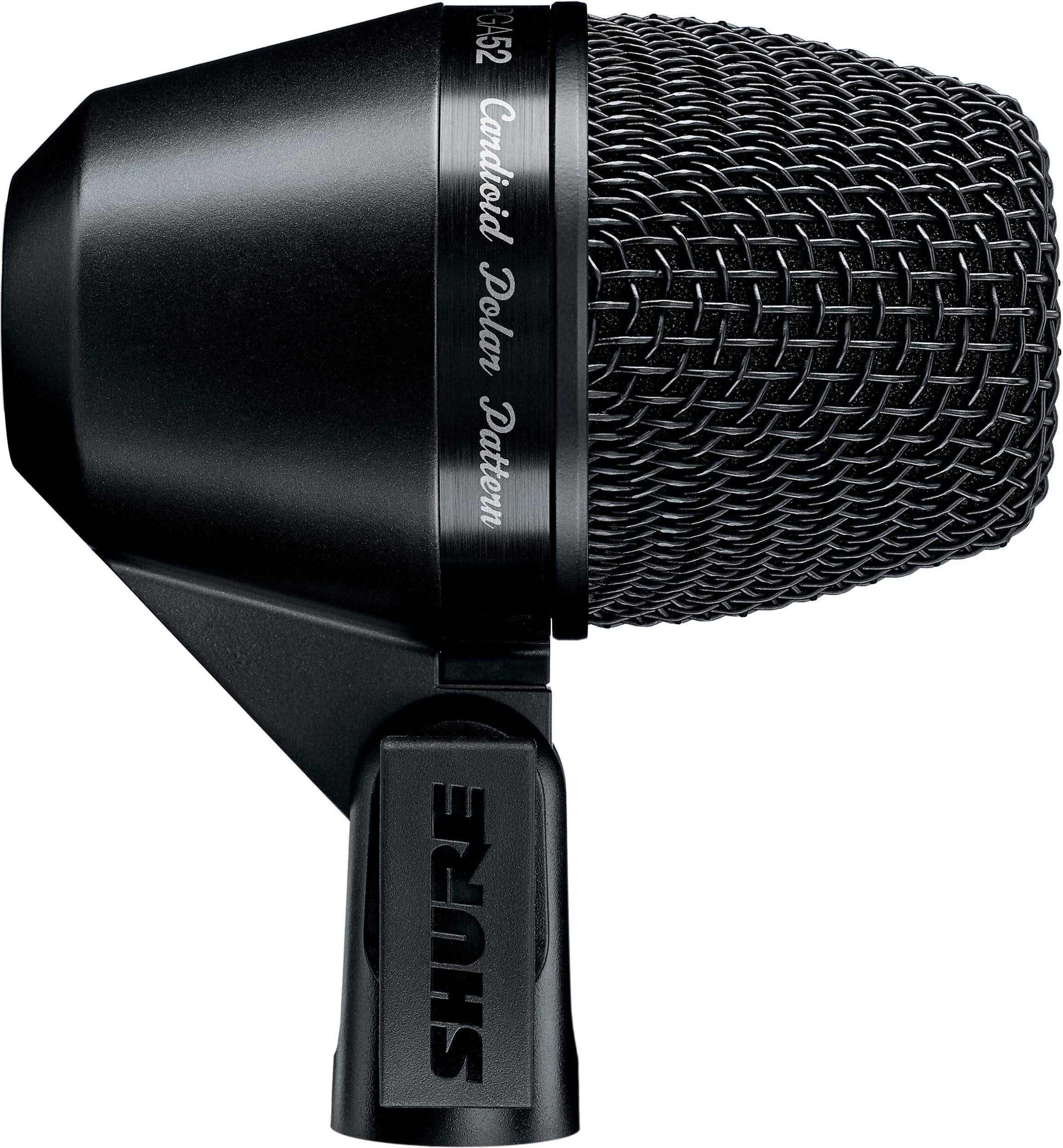 Shure PGA52-XLR Cardioid Dynamic Kick Drum Microphone, XLR-XLR Cable