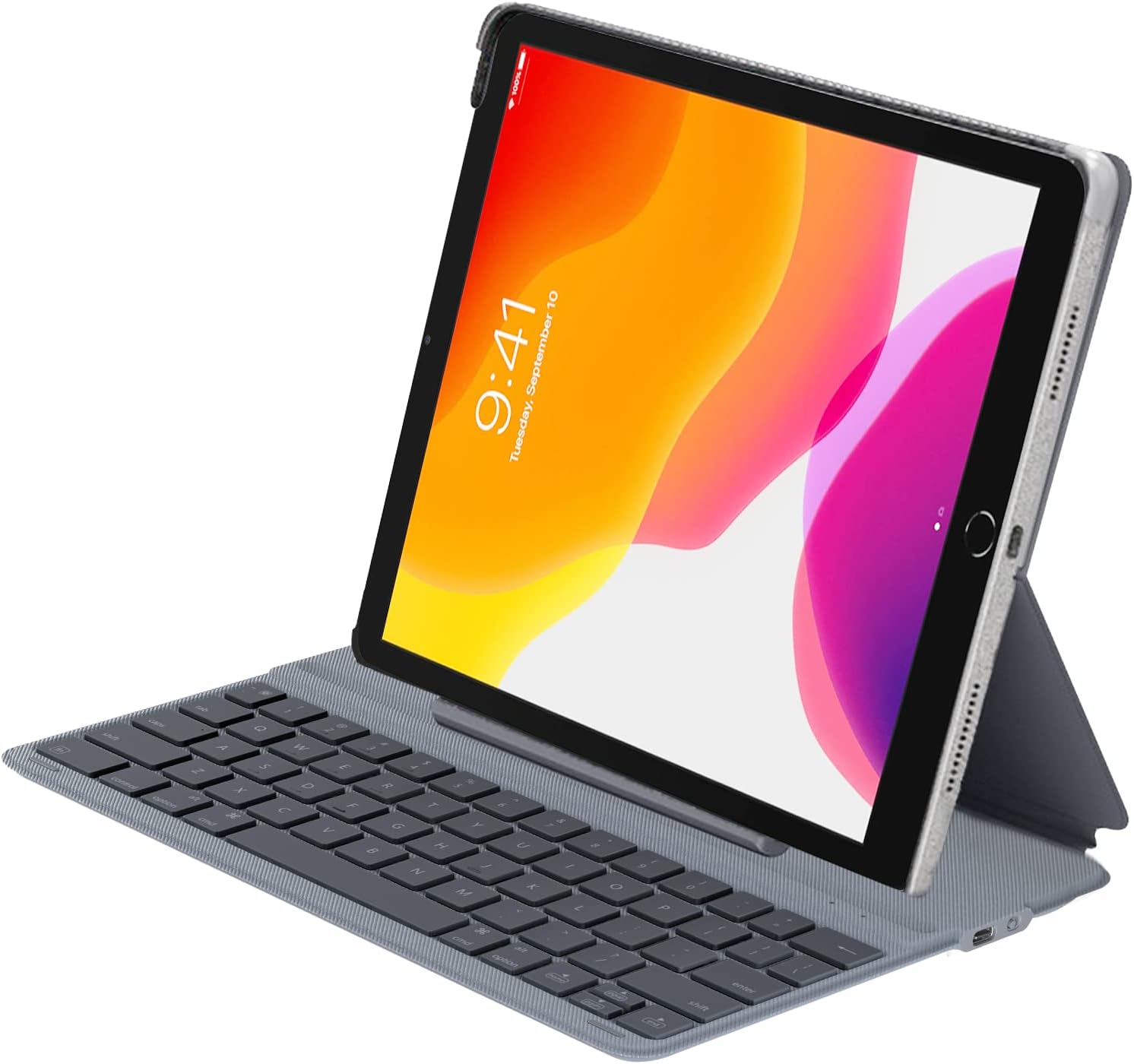 Amork ipad 10.2 inch Case with Keyboard, Portable Keyboard Case for 9th, 8th, 7th Generation-2021, 2020, 2019, Smart Magnetic ipad Keyboard Folio