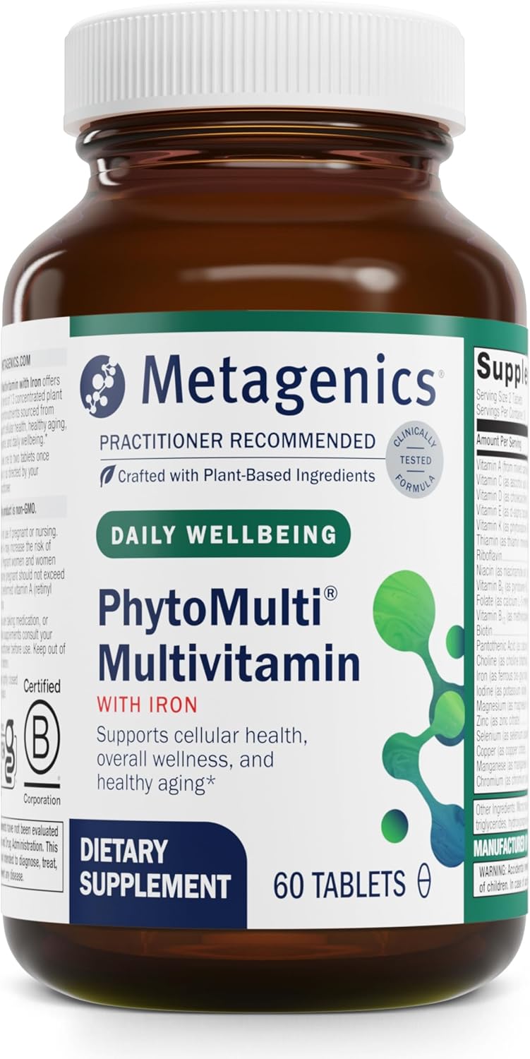 Metagenics PhytoMulti Multivitamin with Iron - Daily Multivitamins with Phytonutrients - Multivitamin for Men & Women