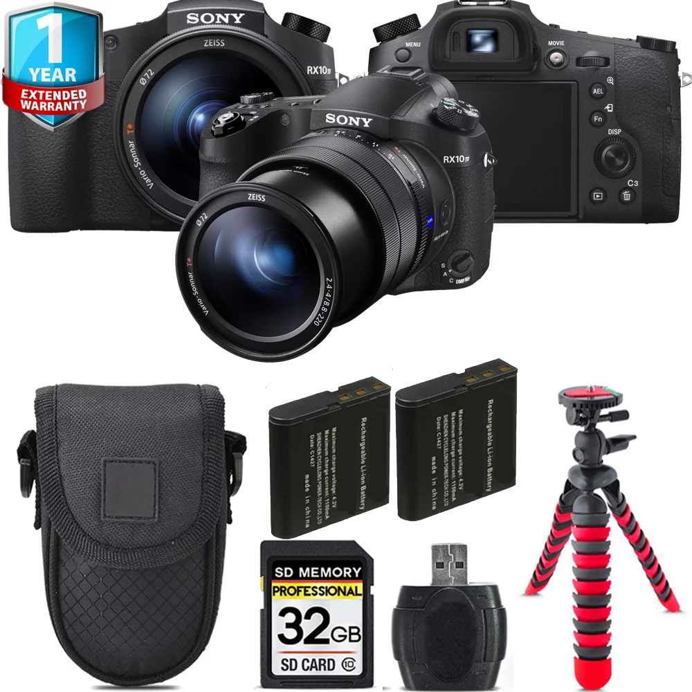 Sony Cyber-shot DSC-RX10 IV Digital Camera + 1 Yr Warranty +Tripod + Case -32GB Kit