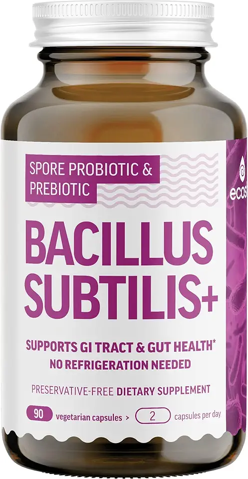 Bacillus Subtilis Spore Based Probiotic — High Potency Strain with Prebiotic for Balanced Belly | Daily Gut Health & Microbiome Support for Family |