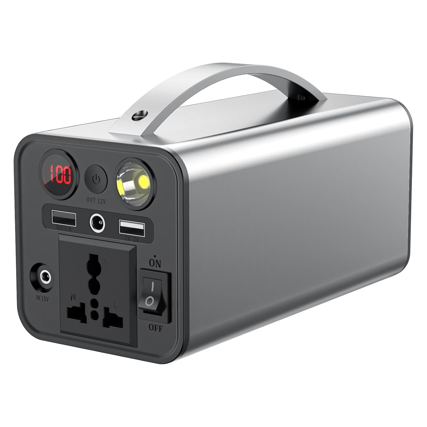 Portable Power Station, Rechargeable Back up Generators for Home use, 150WH Camping Battery with Dual 110V/150W AC Outlet