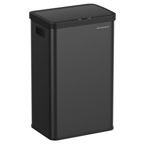 SONGMICS Motion Sensor Trash Can, 18-Gallon (68L) Automatic Kitchen Garbage Can with Stay-Open Lid, Soft Close, Stainless Steel