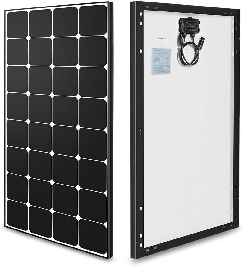 Renogy Solar Panel 100 Watt 12 Volt Eclipse Monocrystalline High-Efficiency Module PV Power for Battery Charging, Boat, Caravan