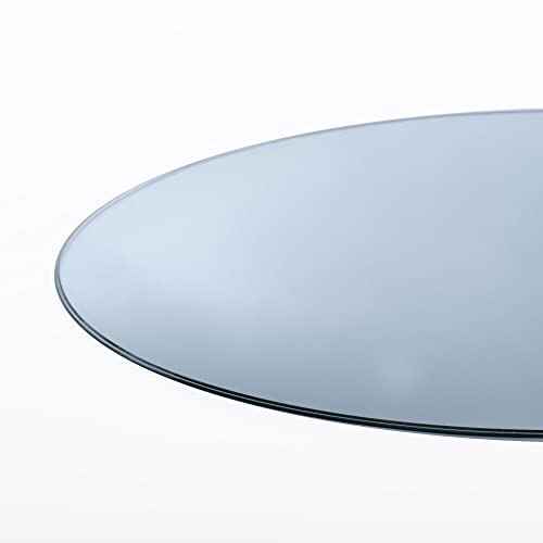 36" Inch Round 3/4" Thick Clear Glass Table Top with flat polished Edge and Tempered Glass, Replacement Glass Table Top, Great for dining tables