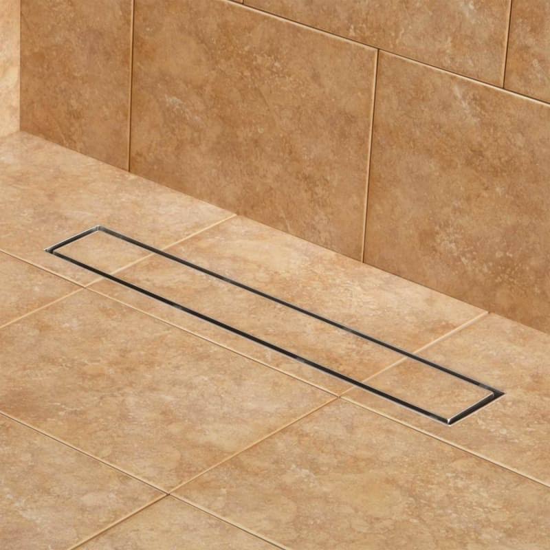 18x22 Cohen Linear Tile-In Shower Drain - Brushed Stainless Steel | Signature Hardware 415556