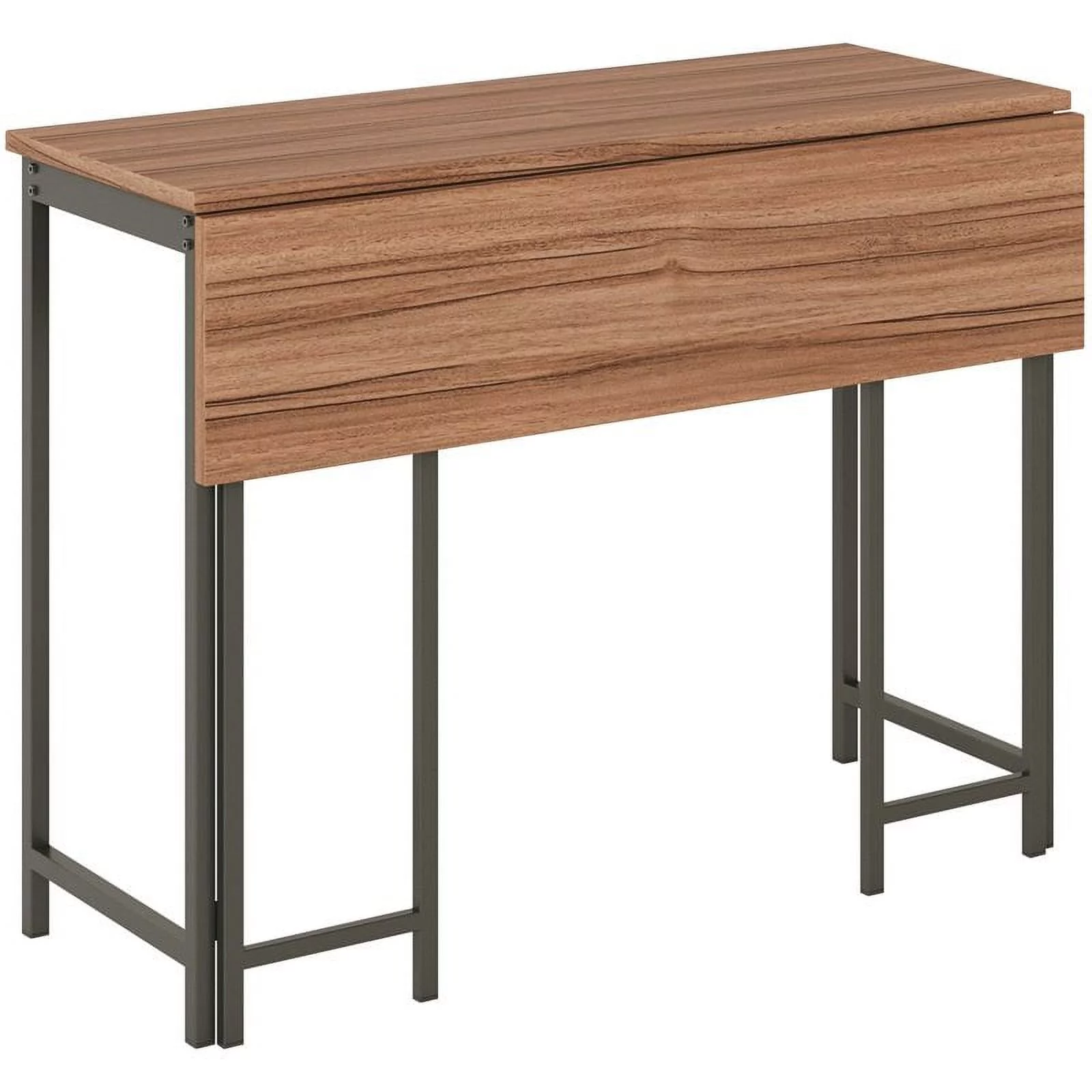 Sauder North Avenue Engineered Wood Table with Drop Leaf in Sindoori Mango/Brown