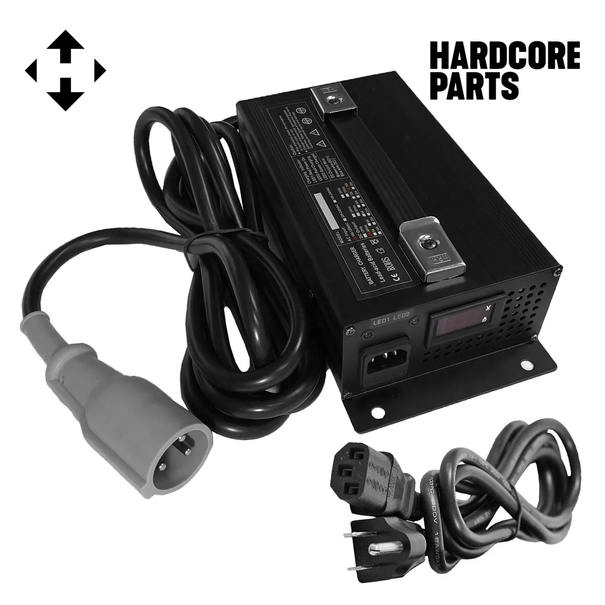 48V 15 Amp Golf Cart Battery Charger Club Car 3 Pin Connector, 48 Volt LED - Curated Treasures Market