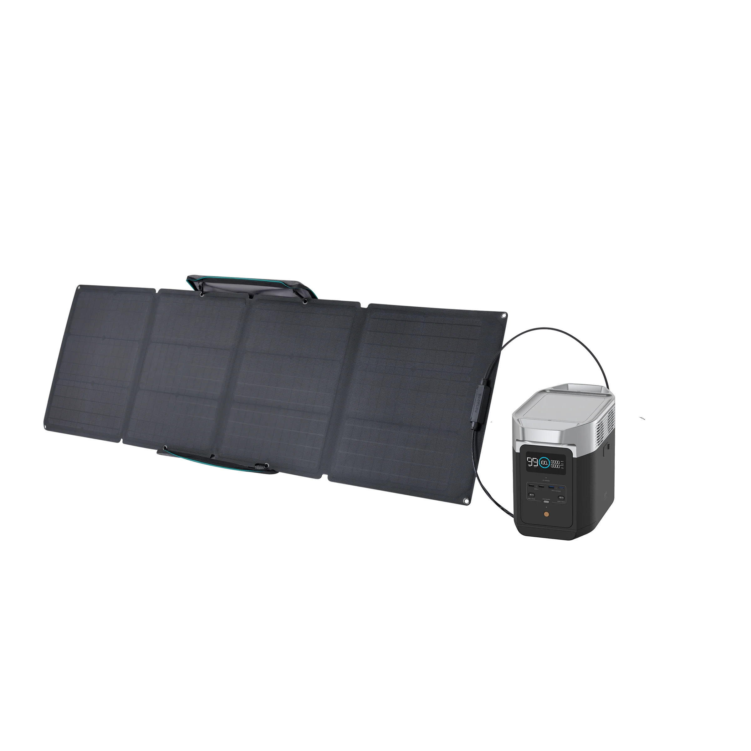 EcoFlow Package - DELTA 2 Portable Power Station (1024Wh) and 1 x Portable Solar Panel (110W)