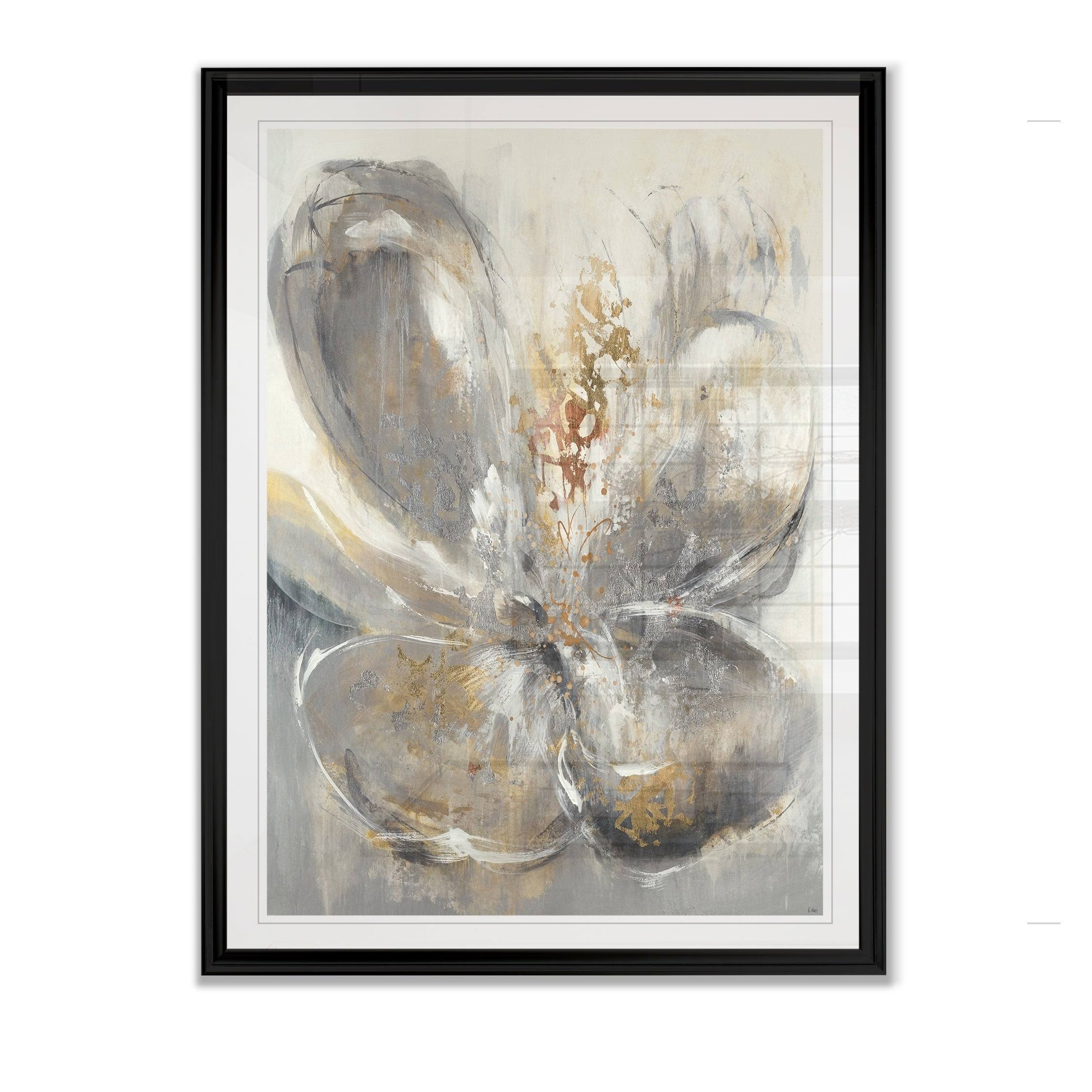 Silver Camellia -Framed Giclee Print - 22x30