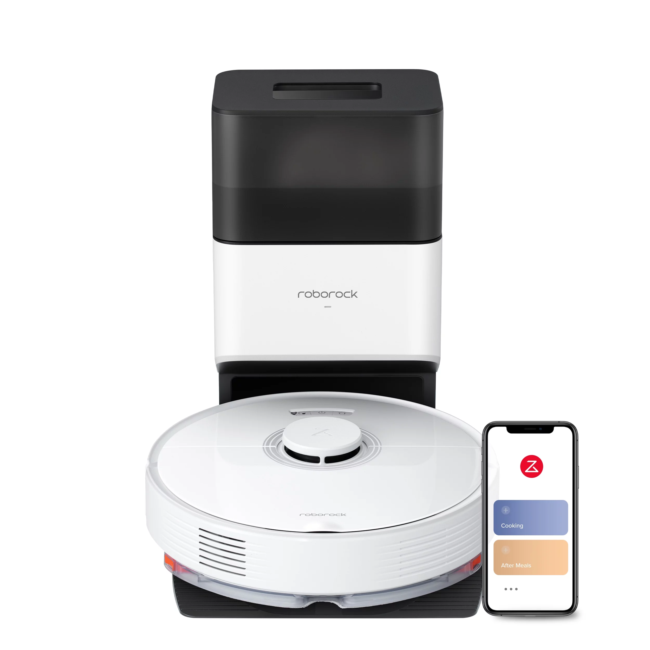 Roborock® Q7 Max+ Robot Vacuum Cleaner with Auto-Empty Dock Pure, 4200Pa Suction, No-Mop&No-Go Zones（White）