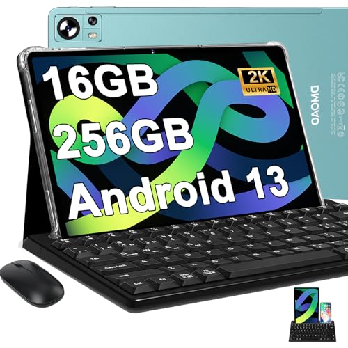 11 inch Android 13 Tablet 16GB+256GB Tablets with 1TB Expand, Octa-Core 2000 * 1200 2K FHD Display 13MP Camera, 8600mAh, Quad Speakers, 5G WiFi