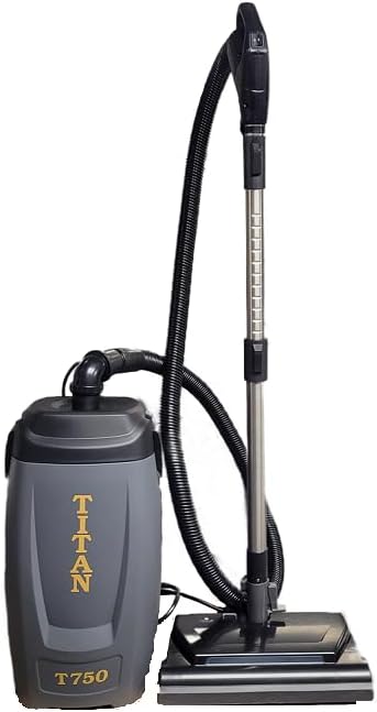 Commercial Backpack Vacuum with Electric Powerhead, Lightweight, 7 Piece Tool Set, Bagged, for Carpet and Bare Floors
