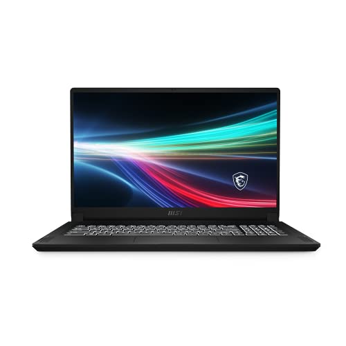 MSI Creator 17 Professional Laptop: 17.3" UHD 120Hz 100% AdobeRGB Display, Intel Core i7-11800H, NVIDIA GeForce RTX 3060, 16GB RAM, 512GB NVME SSD