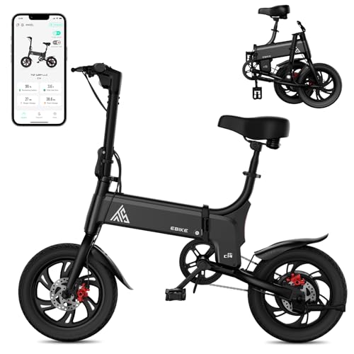 TST Foldable Electric Bike for Adults, Small Electric Bicycle 500W Peak Motor, Commuter Ebike 18MPH, Max 18 Miles Range