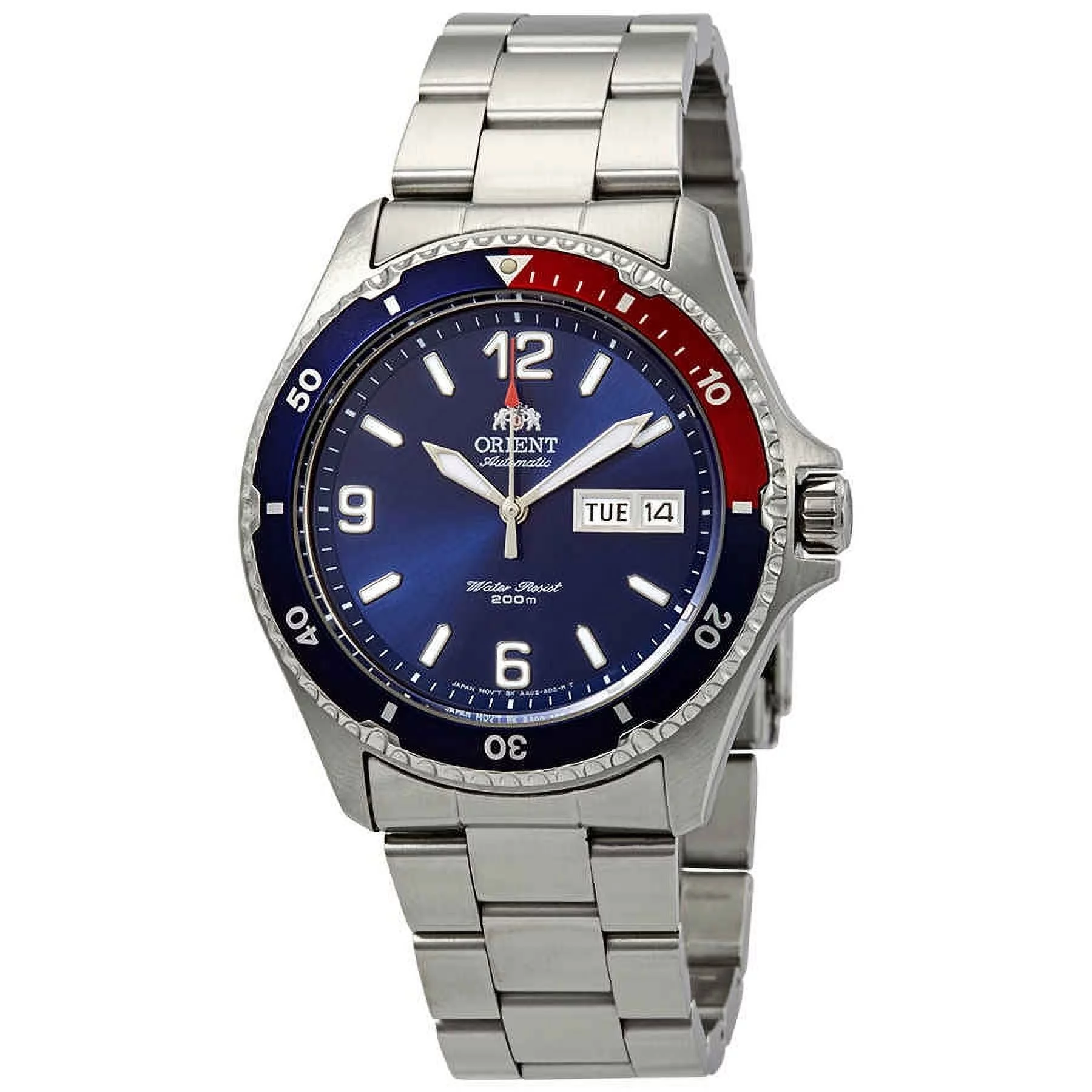 Orient Mako II Automatic Blue Dial Pepsi Bezel Men's Watch FAA02009D9 - Curated Treasures Market
