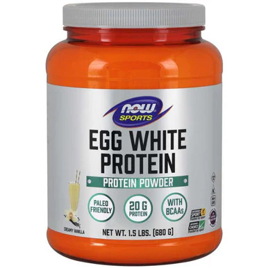 Now Foods Egg White Protein Powder Creamy Vanilla 1.5 lbs - Kansas Nuitrition - HNZSDS