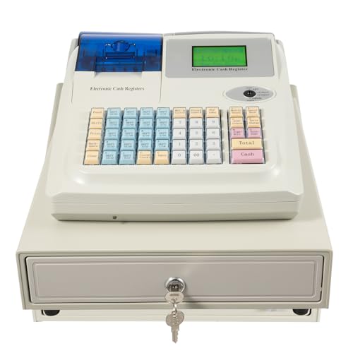 Professional Cash Register,Electronic Cash Register with Cash and Coin Drawer