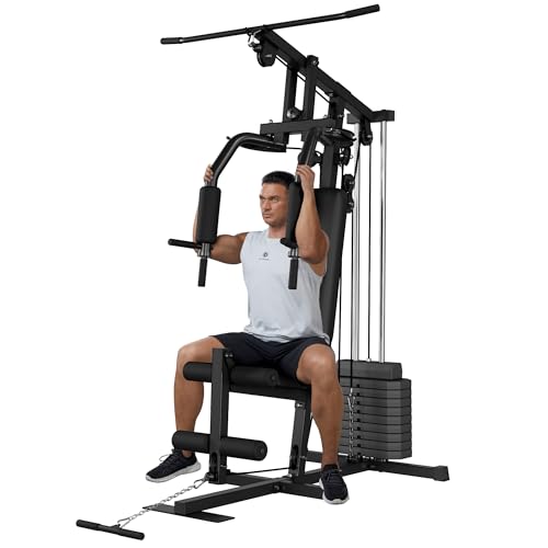 Home Gym Equipment, Multifunctional Home Gym Machine, Workout Station with Weight Stack Machine