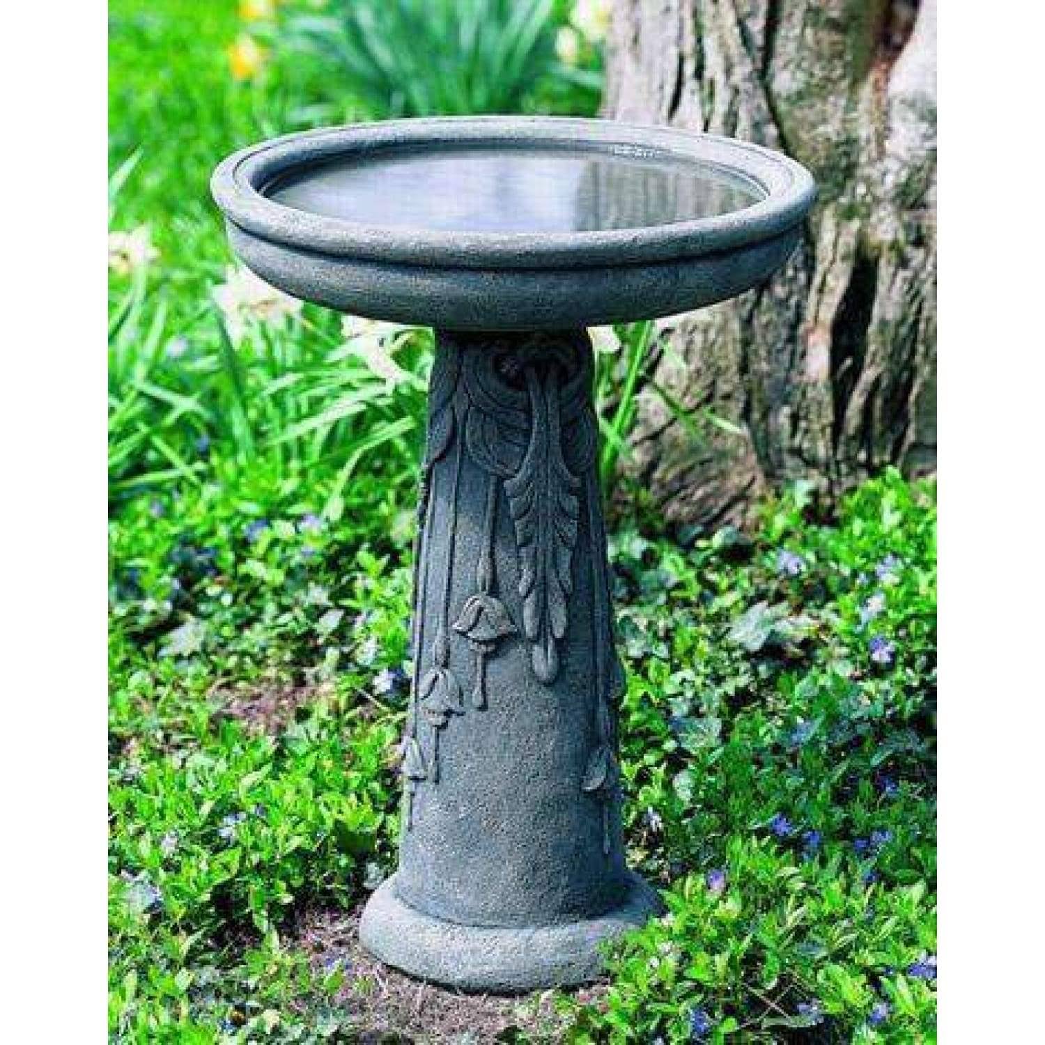 Campania International Flores Birdbath - Grey Stone