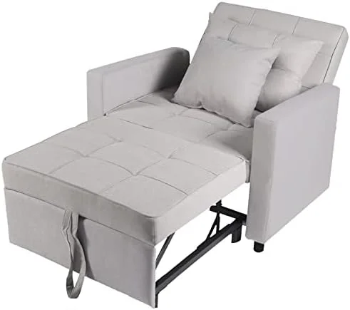 RUNFAYBIU Sofa Bed Chair 3-in-1 Convertible Chair Bed  Lounger Sleeper Chair  Single Recliner for Small Space with Adjustable Backrest