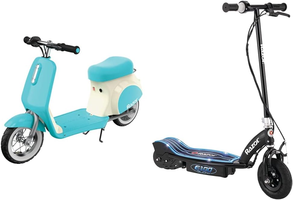 Razor Pocket Mod Petite - 12V Miniature Euro-Style Electric Scooter for Ages 7+, 100-watt Motor