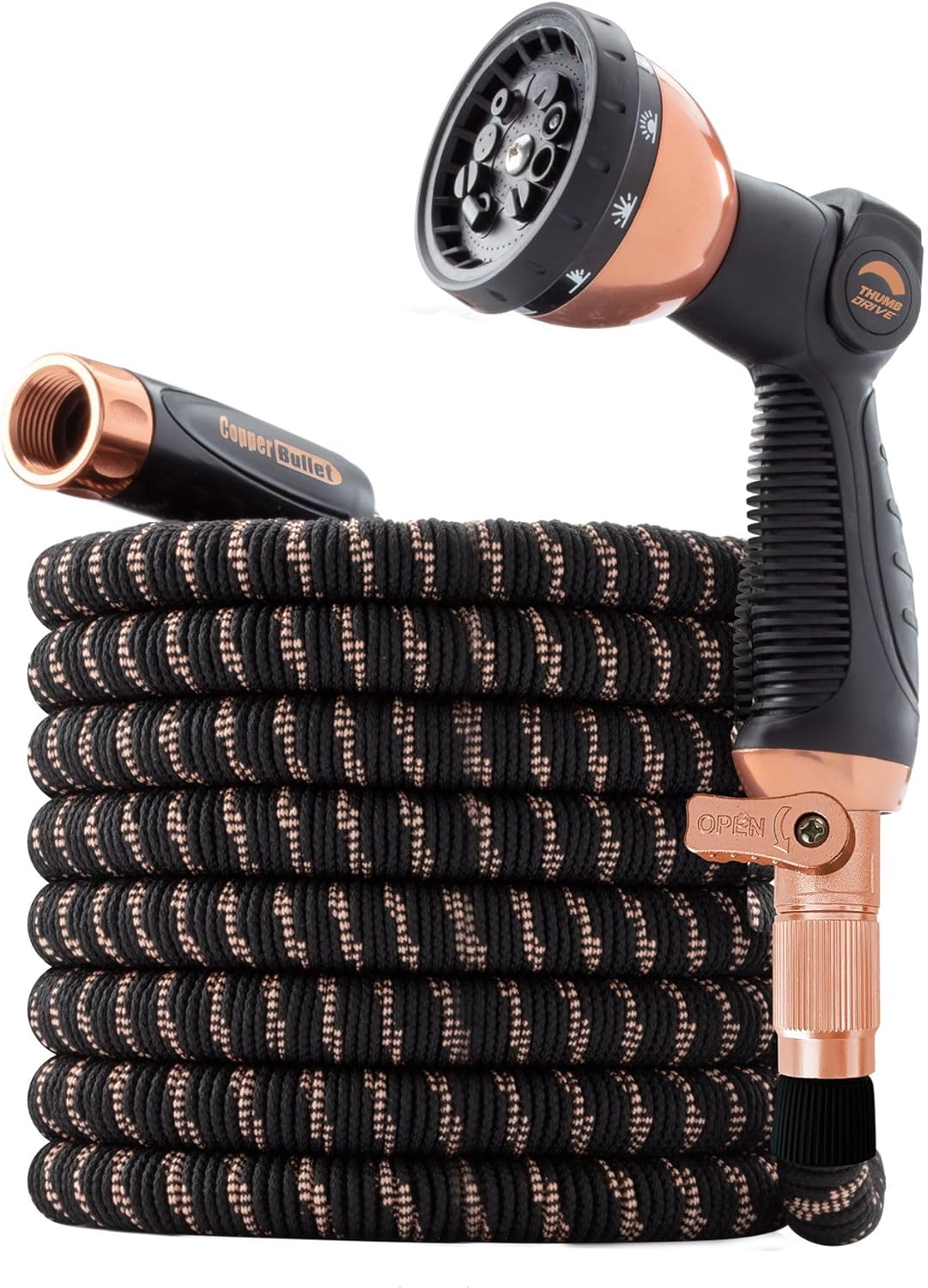 Pocket Hose Bullet With Thumb Spray Nozzle AS-SEEN-ON-TV Expands to 100 ft