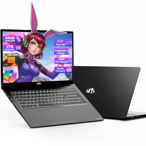 17.3” Gaming-Laptop, AI 9 8945HS (>i9-13900H), 32GB RAM 1TB SSD,USB-C 4.0 AI Copilot Ready, VR Support, 100W PD Fast Charge, Backlit Keyboard