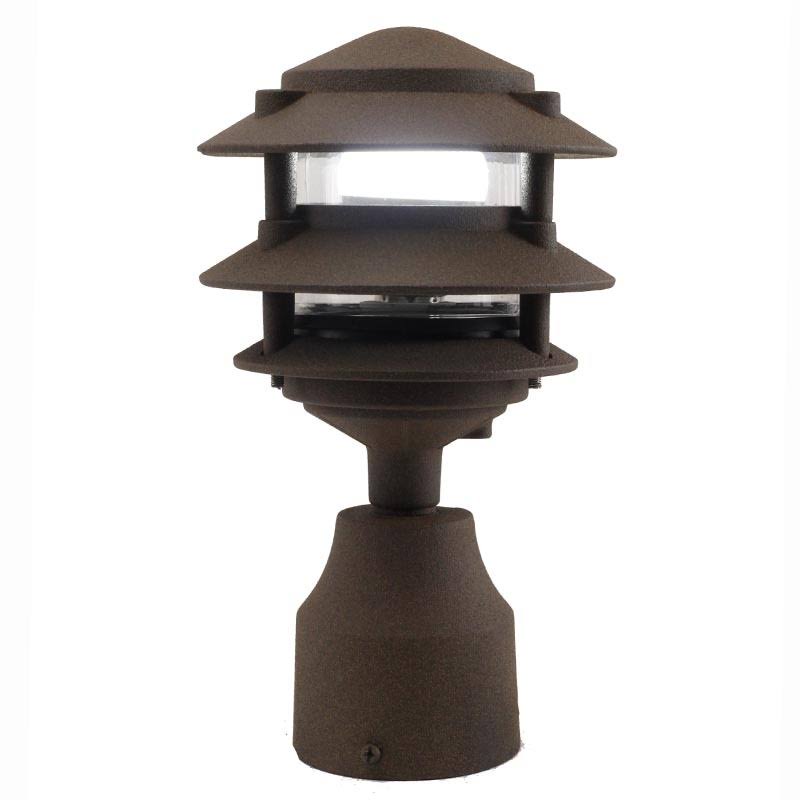 12V / 120V Cast Aluminum 3 Tier Pagoda Post Light - PPC350