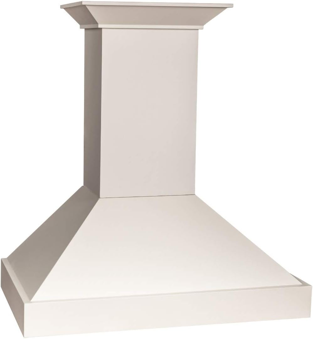 ZLINE 48 in. Wooden Wall Mount Range Hood in Cottage White - Includes Motor