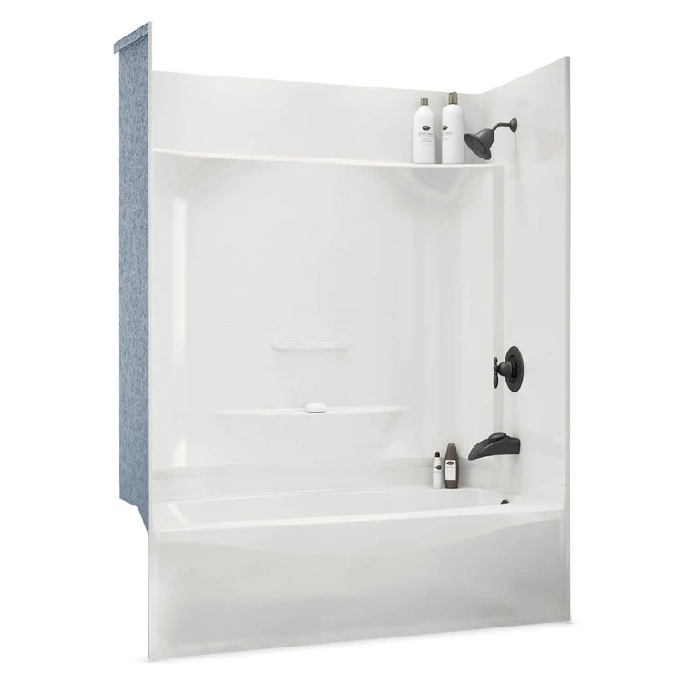 Tub and Shower Module KDTS3260 59-7/8 x 32 x 79-1/4 Inch AcrylX Left Drain White