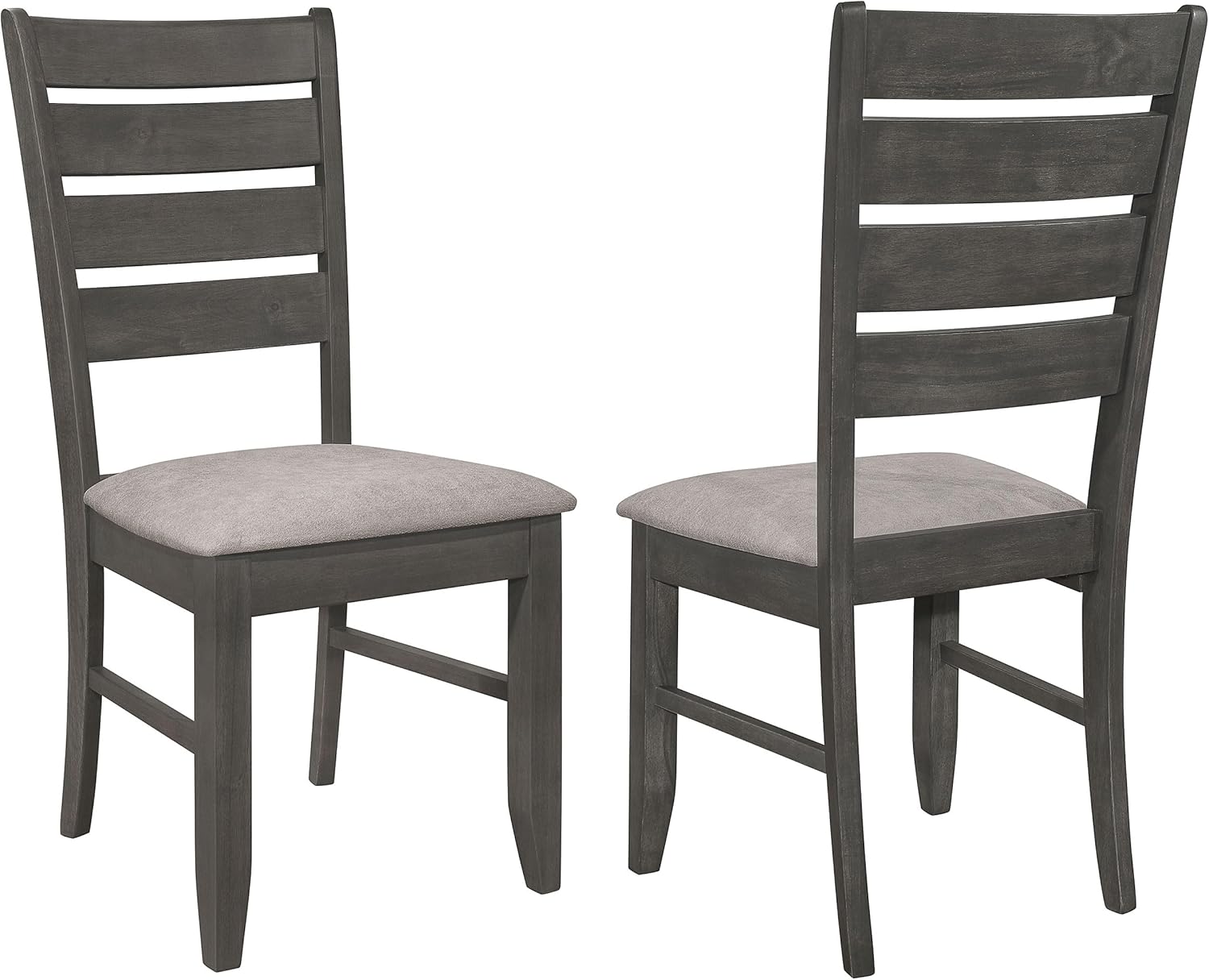 Coaster Home Furnishings Dalila Ladder Back Side Chair (Set of 2) Grey and Dark Grey