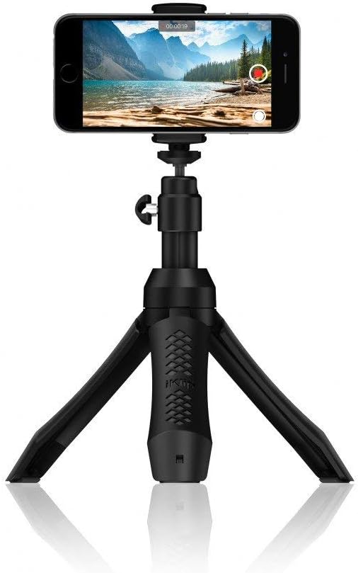 IK Multimedia iKlip Grip Pro Smartphone Stand - Tripod, Monopod, Camera Mount and Grip with Bluetooth Shutter - Black