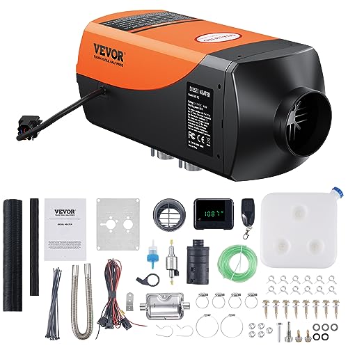 VEVOR 8KW Diesel Heater All in One, Diesel Air Heater with Remote Control and LCD Screen, Parking Heater Fast Heating Low Noise