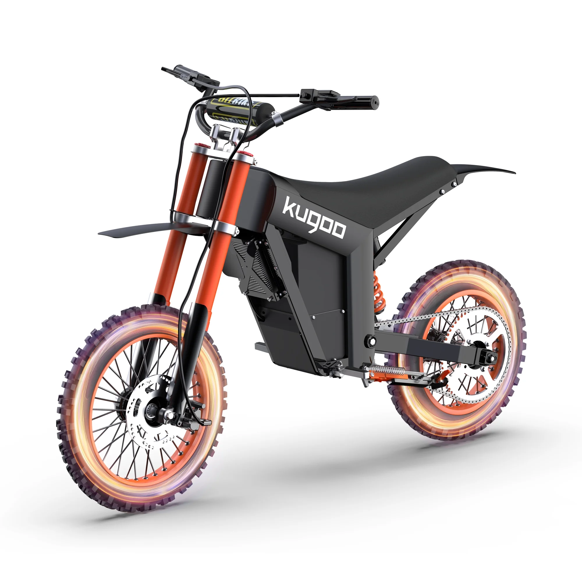 KUGOO Electric Dirt Bike, Electric Motorcycle Max 200N.M, 14''12'' Fat Tire Electric Bike Adults Teen, 48V/21Ah EBike