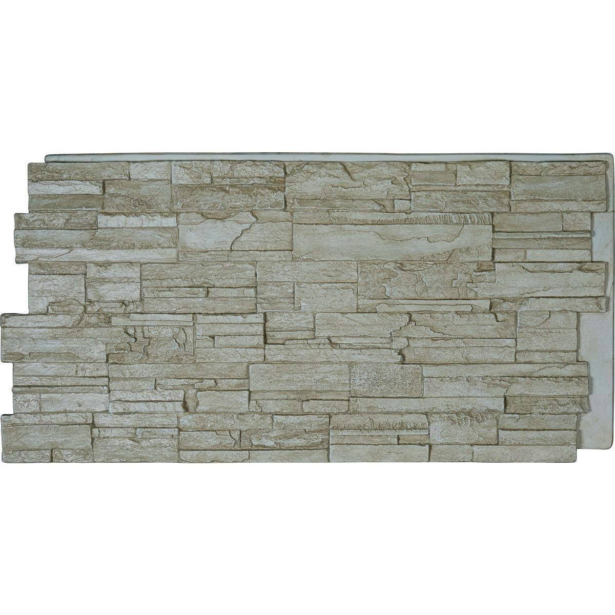 Cascade Stacked Stone, Stonewall Faux Stone Siding Panel (Sandstone)