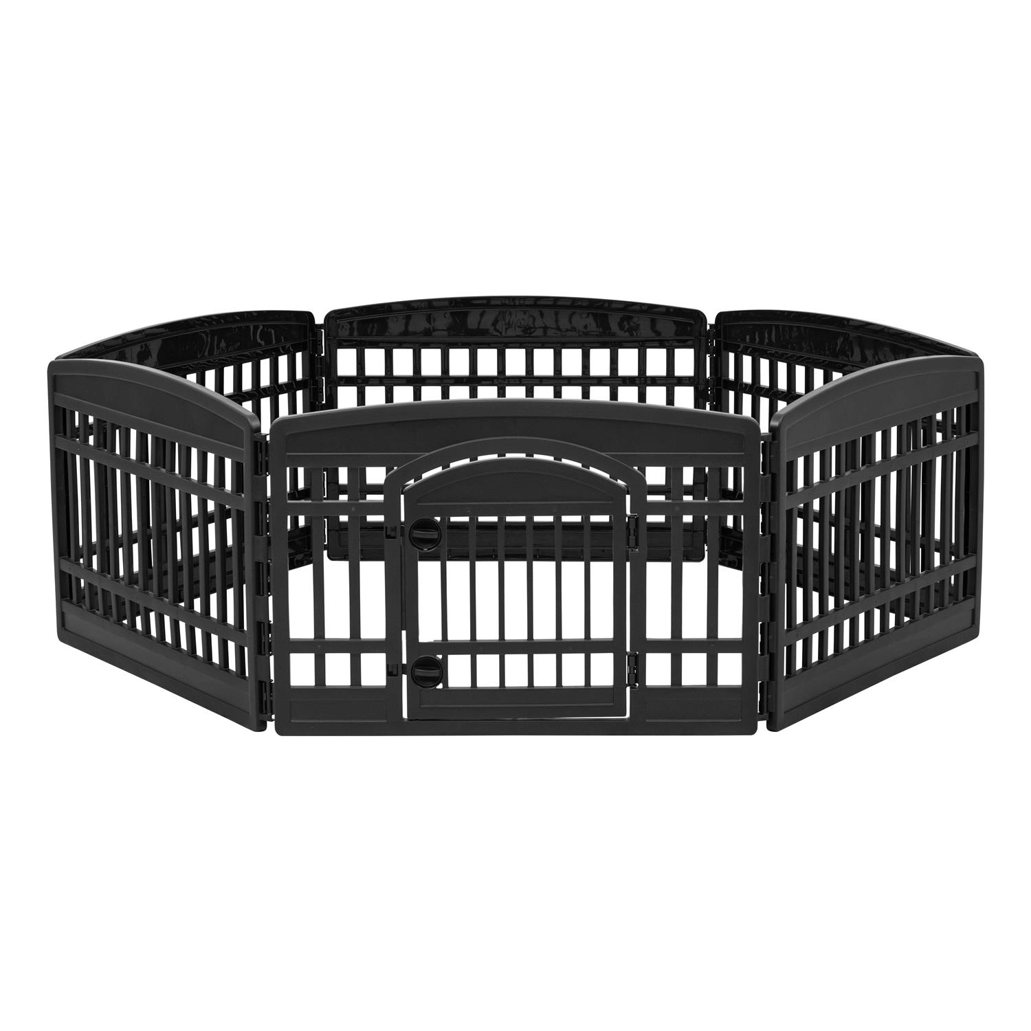 IRIS USA 6 Panel Exercise Pet Playpen with Door - Pet Supplies online store