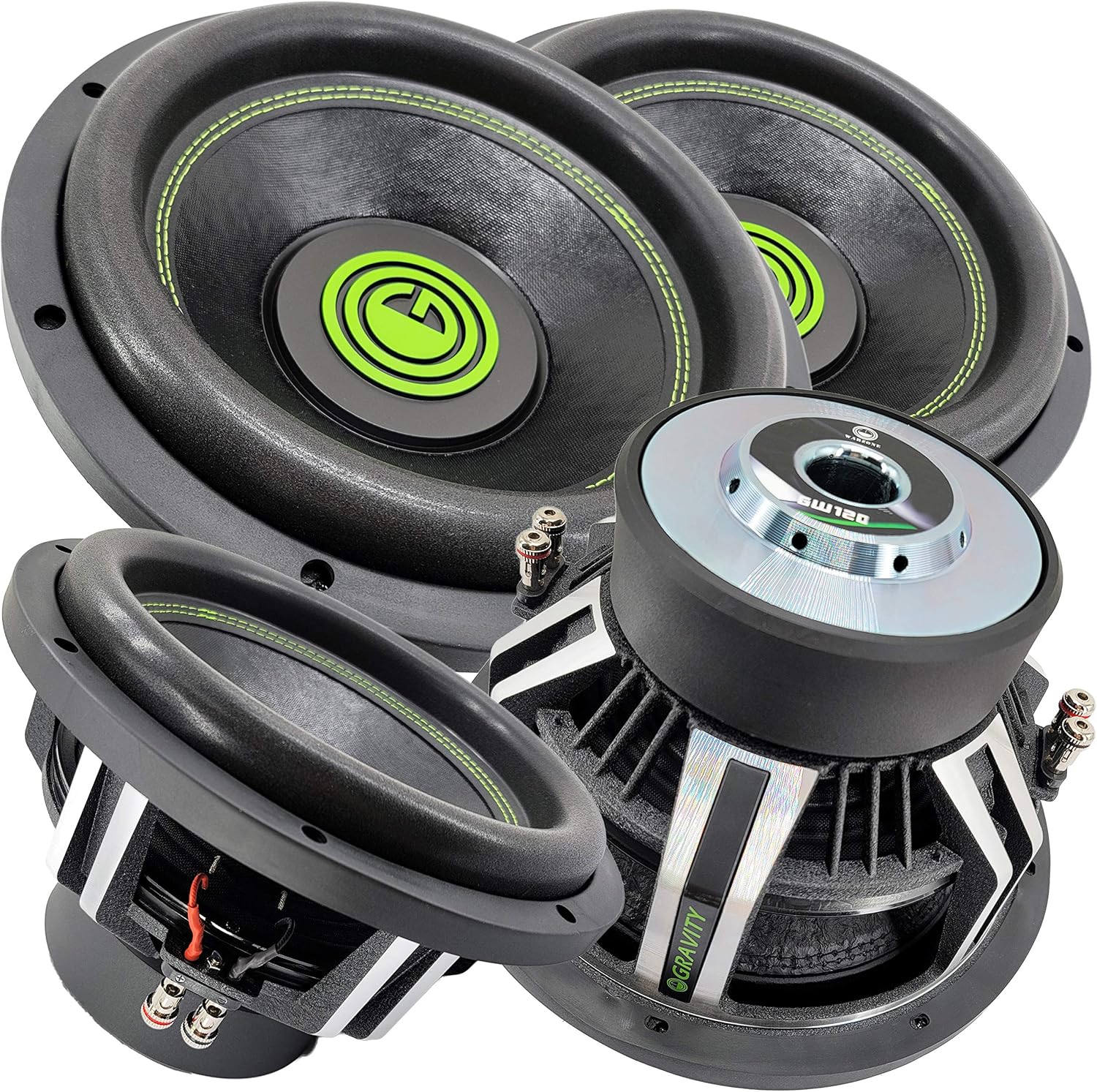 Car Vehicle Subwoofer Audio Speaker - 15 Inch Competition Grade Pressed Paper Cone, 2 Ohm DVC, Advanced Air Flow