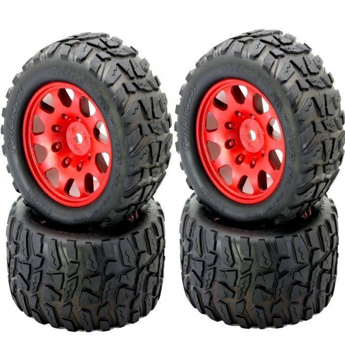 Power Hobby PHBPHT3271ARRMARED Raptor XL Belted Tires Viper Wheels Arrma Kraton Outcast 8S
