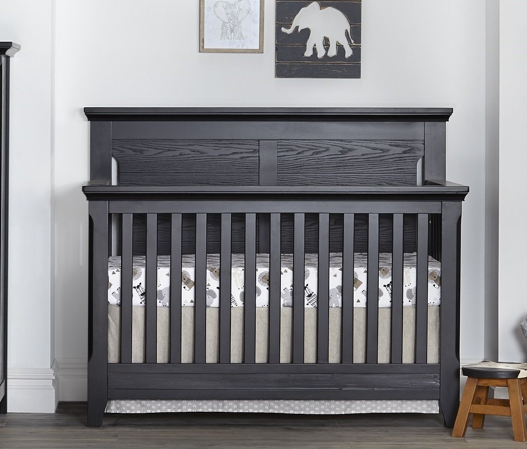Baby Cache Overland 4 in 1 Convertible Crib in a Classic Heritage Black Finish