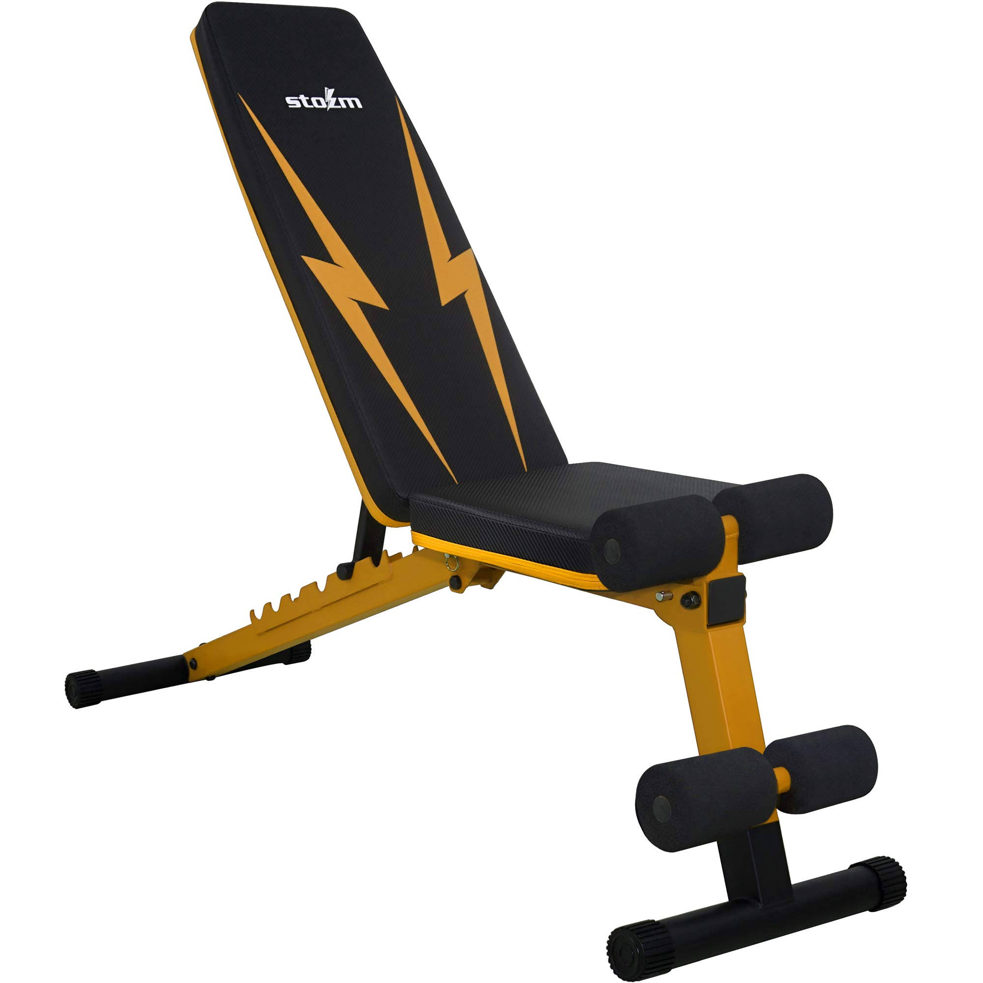 Stozm Adjustable Weight Bench / Utility Weight Bench with Foldable Design - Multi-Purpose Flat/Incline/Decline Bench for Home Gy