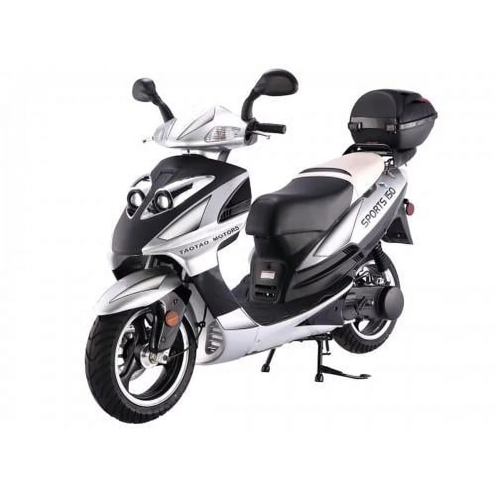 TaoTao Lancer 150cc Gas Fully Automatic Scooter with Matching Storage Trunk - Sporty Black - Radiant Selections