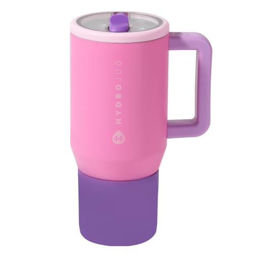 HydroJug Traveler - 40 oz Water Bottle with Handle & Flip Straw - Fits in Cup Holder