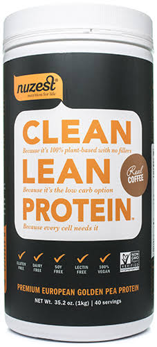 Nuzest Clean Lean Protein - Premium Pea Protein Powder, Plant-Based, Vegan, Dairy Free, Gluten Free, GMO Free, Naturally Sweeten