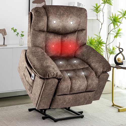 Power Lift Recliner Heated Massage Chair for Elderly