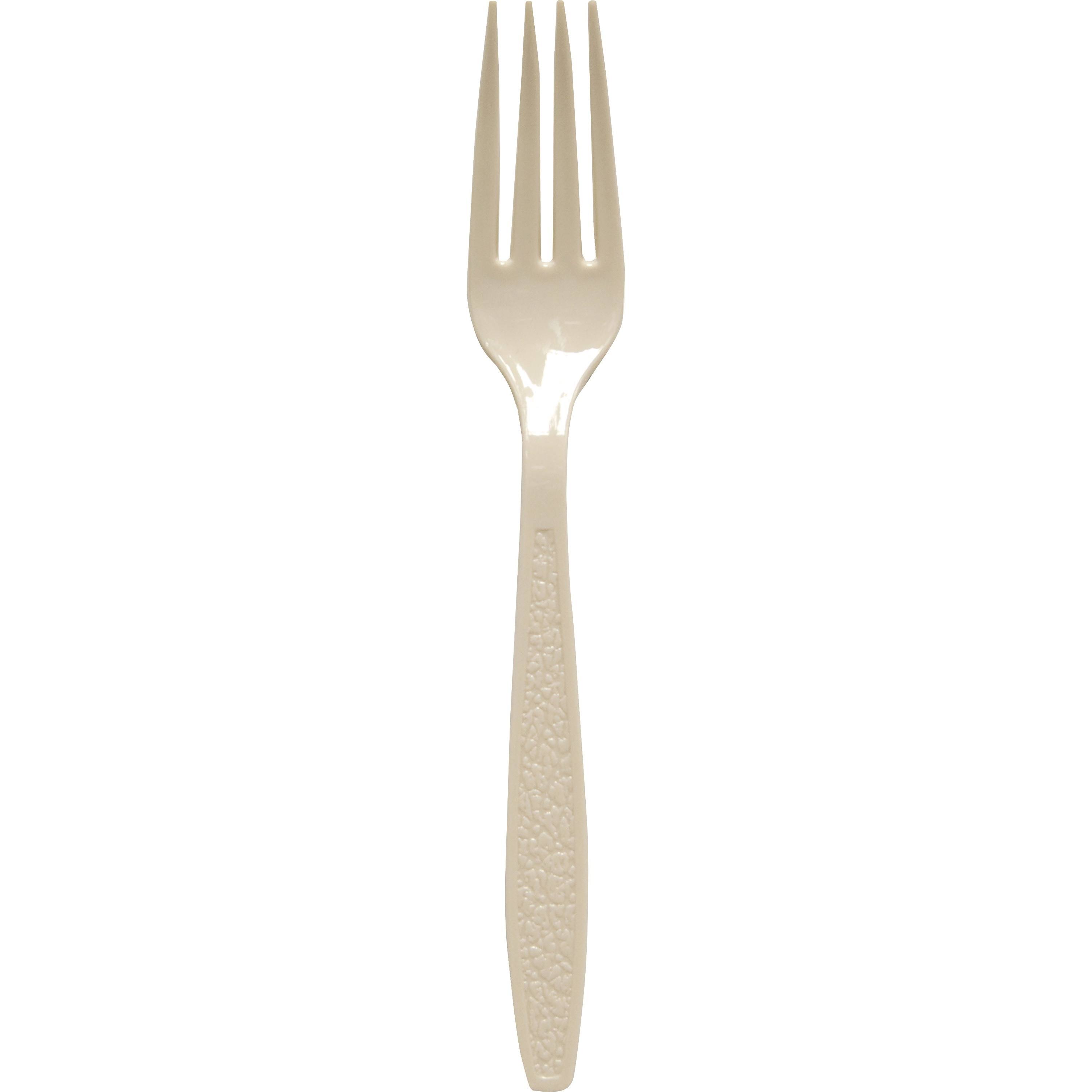Solo Sweetheart Guildware Polystyrene Forks, Champagne, 1000/Carton